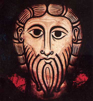 Head of Christ c. 1170, from the Rhineland