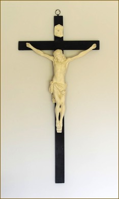 Crucifix at entarnce to the monastery
